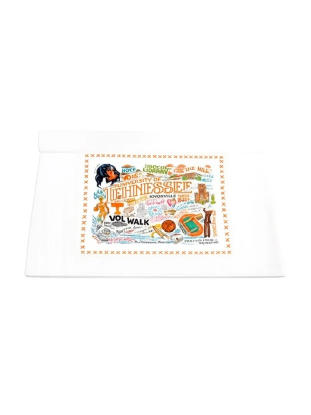Catstudio UT Tennessee Volunteers Tea Towel Embroidered Cotton Dish Towel NEW